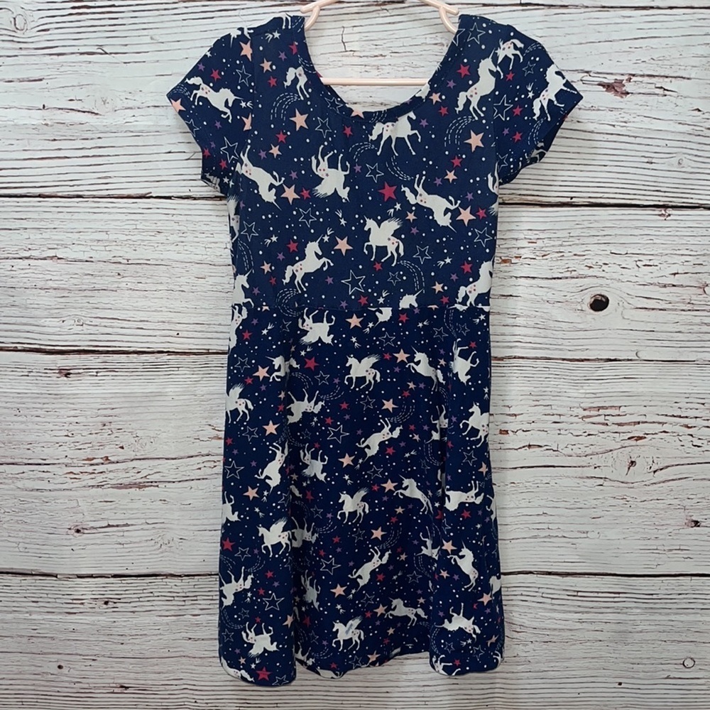 Nannette Kids Blue Unicorn Dress